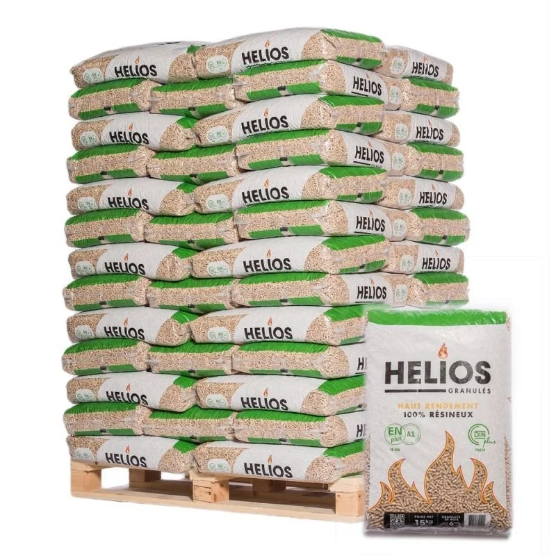 Pellets de madera con 65 sacos de 15 kg