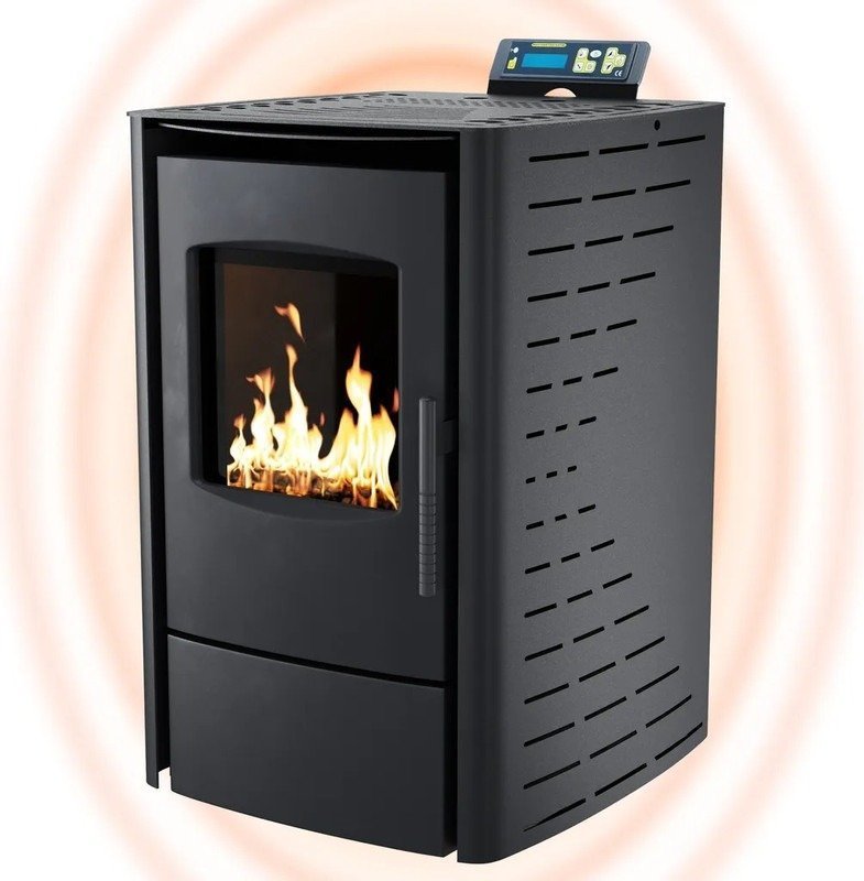 UMBRELLA PR8 – Estufa de pellets de 9 kW, compatible con Wi-Fi