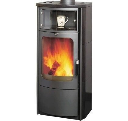 Estufa de leña Hark Opera-B – Cerámica negro meteoro, 7 kW