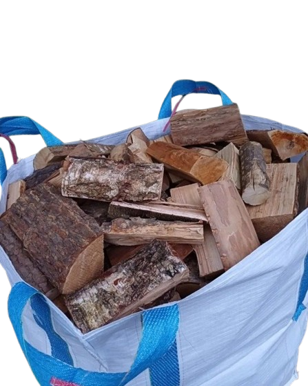 Mezcla de leña de 25 cm – 4 SRM en Big Bags – secada en cámara